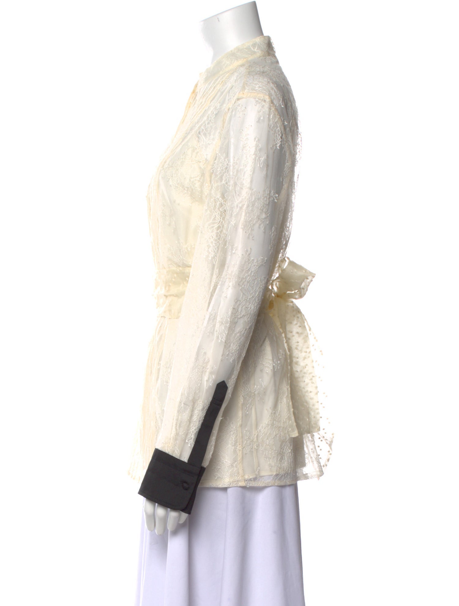 Tory Burch Mock Neck Long Sleeve Blouse