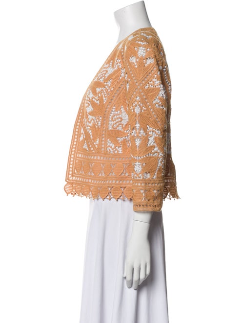 Tory Burch Printed Open Front Crop Top