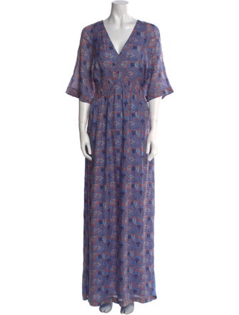 Tory Burch Floral Print Long Dress
