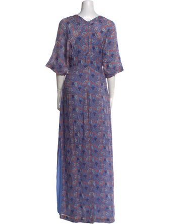 Tory Burch Floral Print Long Dress