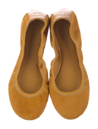 Tory Burch Leather Bow Accents Ballet Flats