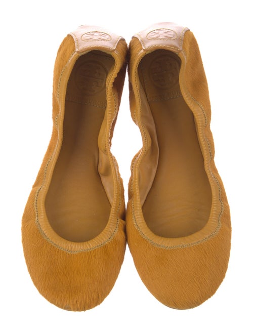 Tory Burch Leather Bow Accents Ballet Flats