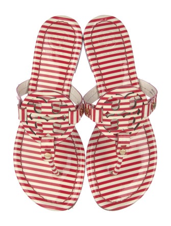 Tory Burch Patent Leather Printed Slides