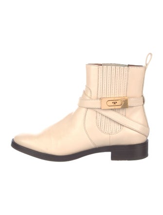 Tory Burch Leather Moto Boots