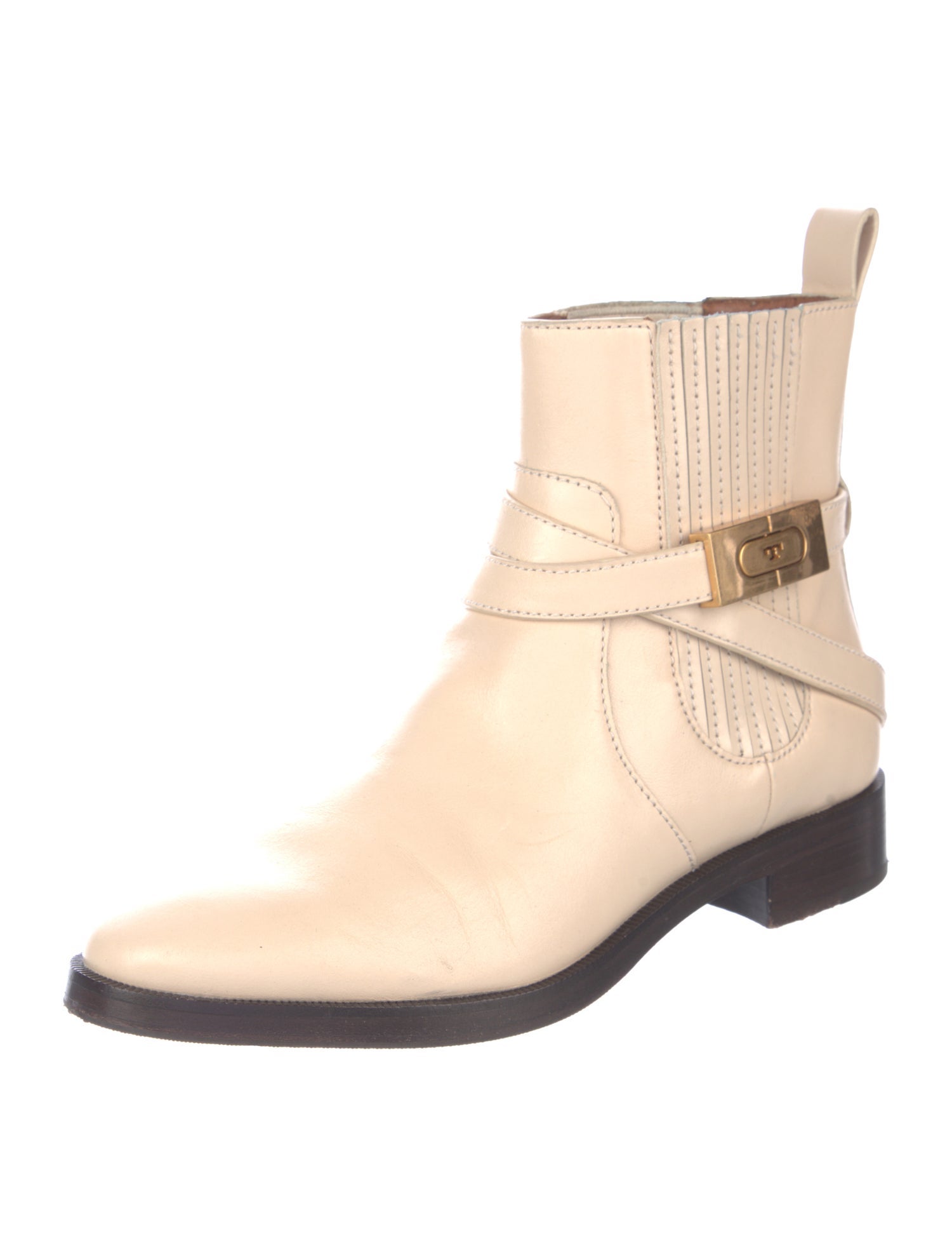 Tory Burch Leather Moto Boots