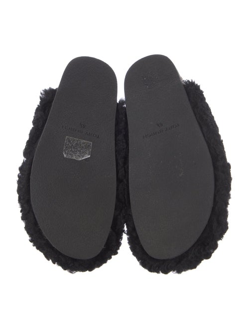 Tory Burch Shearling Bow Accents Mules
