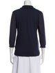 Tory Burch Mock Neck Three-Quarter Sleeve Polo