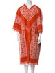 Tory Burch Printed Raw-Edge Trim Robe