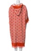 Tory Burch Printed Raw-Edge Trim Robe
