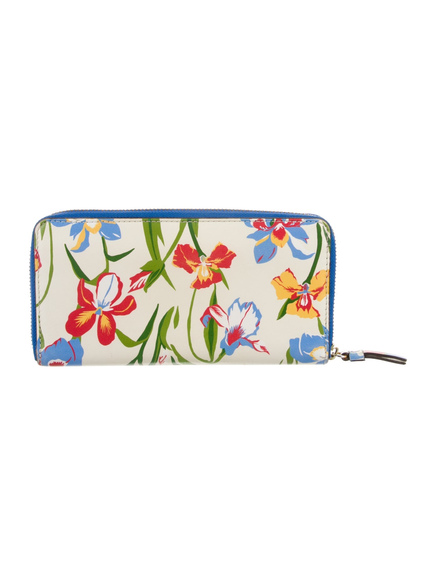 Tory Burch Leather Floral Print Wallet