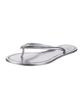Tory Burch Leather Flip Flops