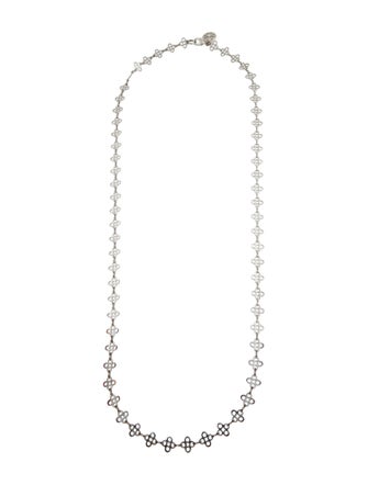 Tory Burch Long Clover Station Necklace