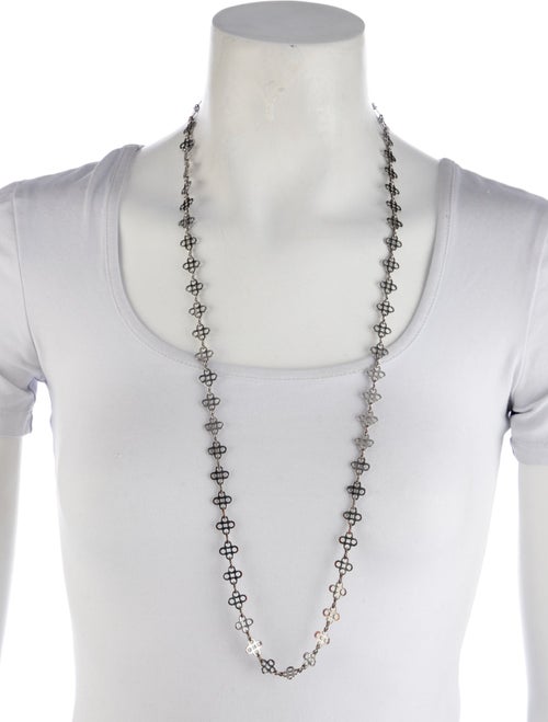 Tory Burch Long Clover Station Necklace