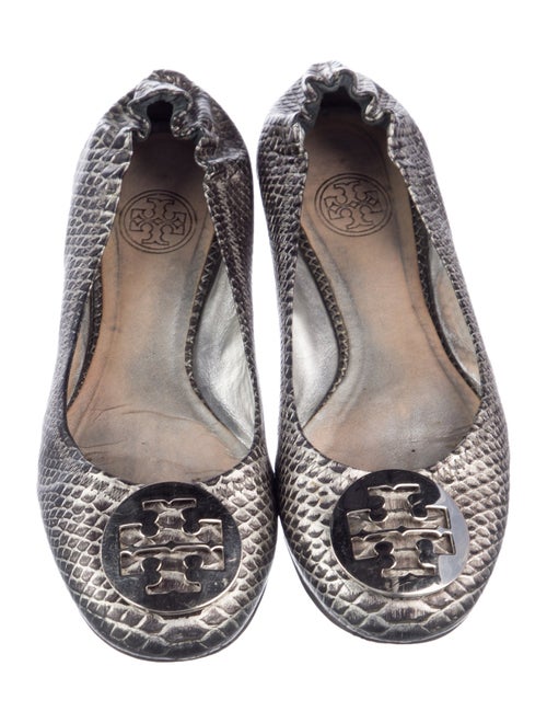 Tory Burch Leather Animal Print Ballet Flats