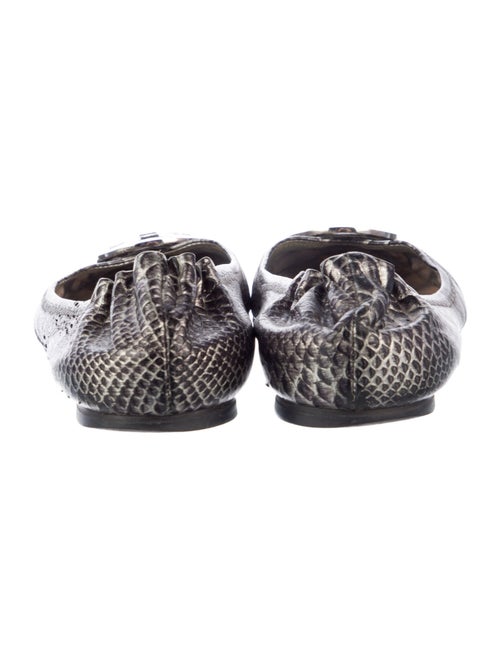 Tory Burch Leather Animal Print Ballet Flats