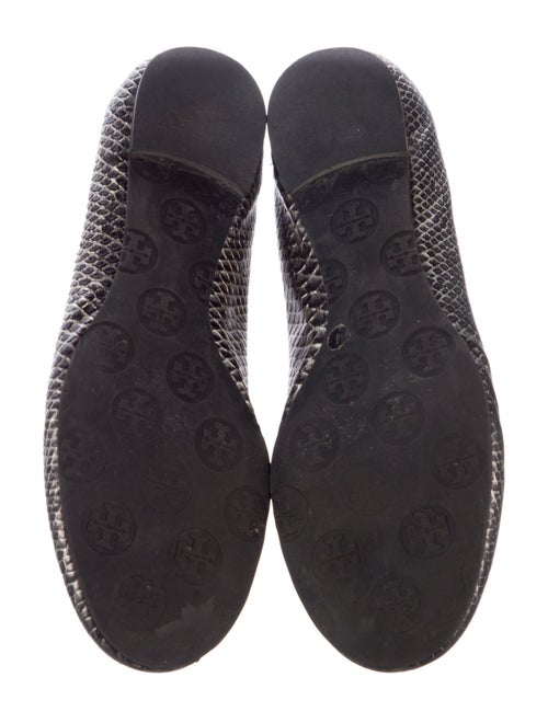 Tory Burch Leather Animal Print Ballet Flats