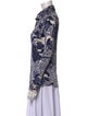 Tory Burch Silk Floral Print Button-Up Top