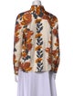 Tory Burch Silk Printed Button-Up Top