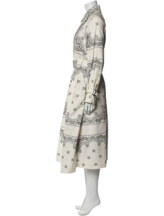 Tory Burch Paisley Print Trench Coat