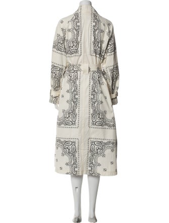 Tory Burch Paisley Print Trench Coat