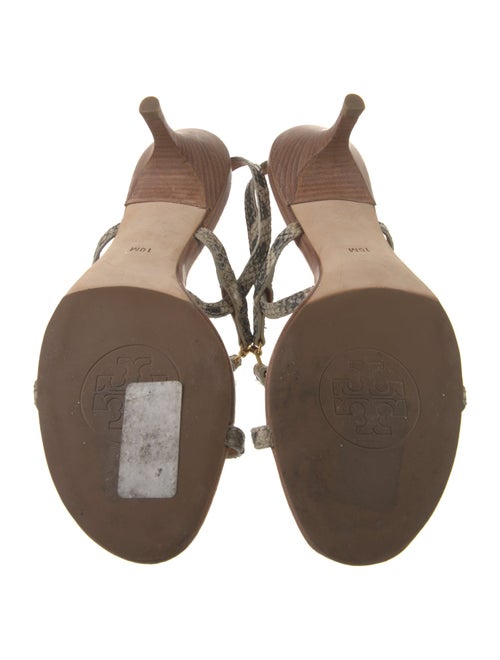 Tory Burch Leather Animal Print Slingback Sandals