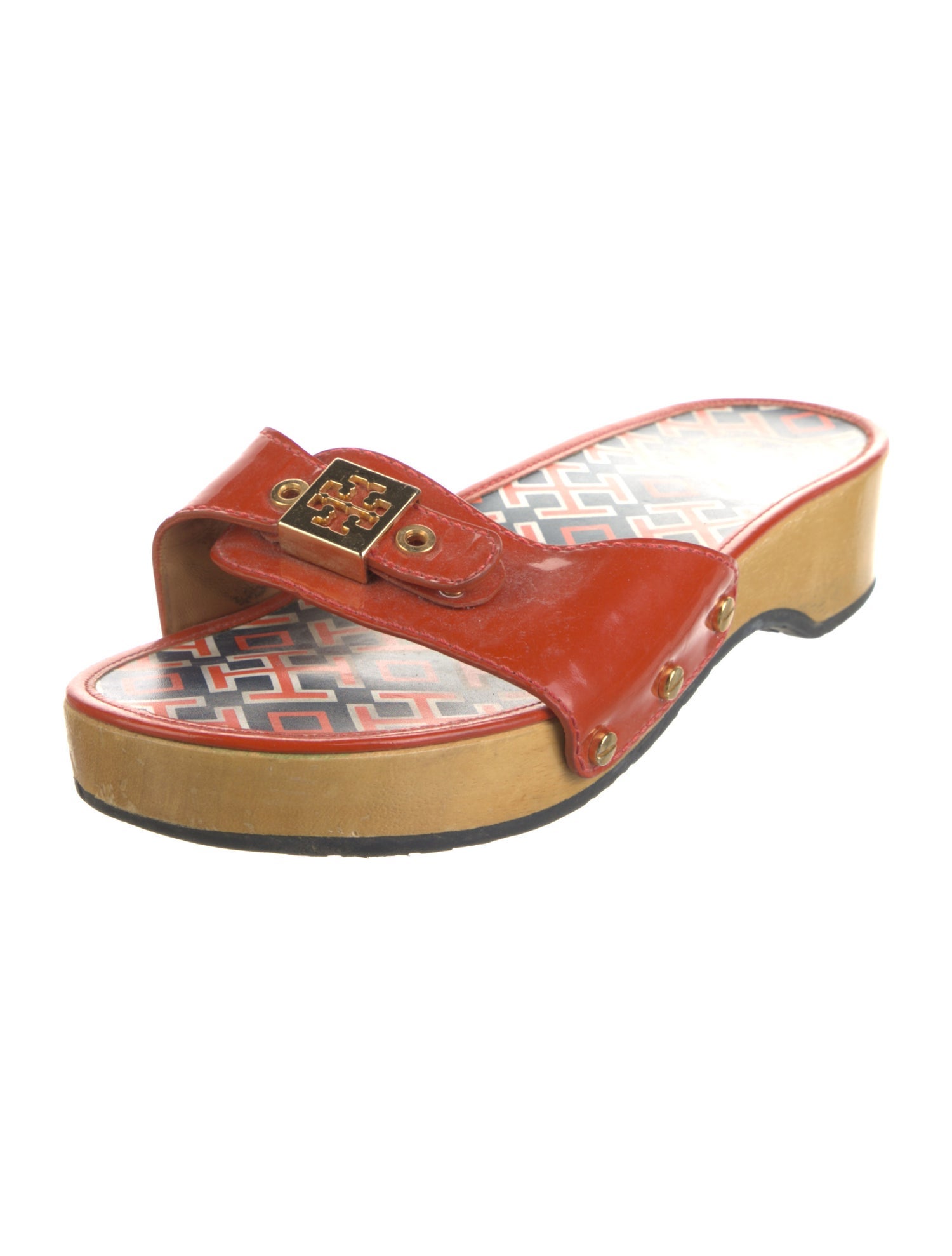 Tory Burch Patent Leather Slides