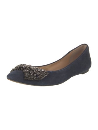 Tory Burch Suede Bow Accents Flats