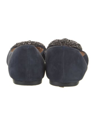 Tory Burch Suede Bow Accents Flats