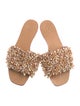 Tory Burch Leather Beaded Accents Slides