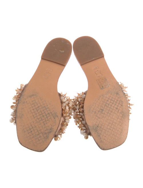 Tory Burch Leather Beaded Accents Slides