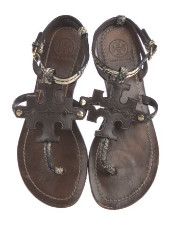Tory Burch Leather T-Strap Sandals