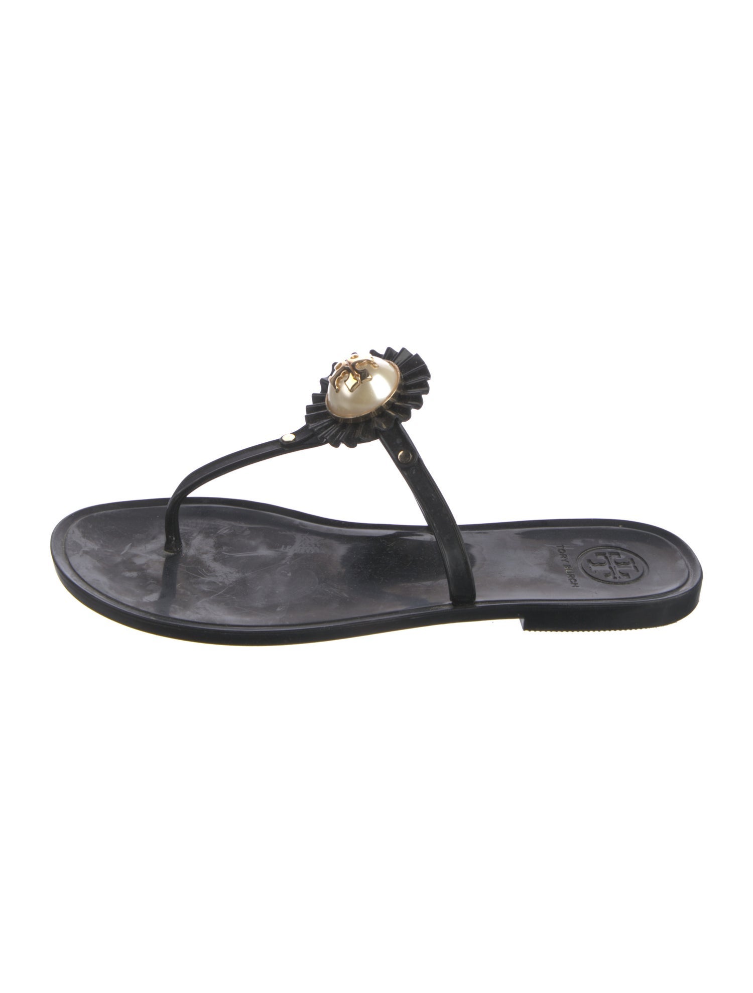 Tory Burch Rubber T-Strap Sandals