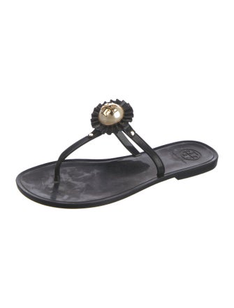 Tory Burch Rubber T-Strap Sandals