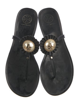 Tory Burch Rubber T-Strap Sandals