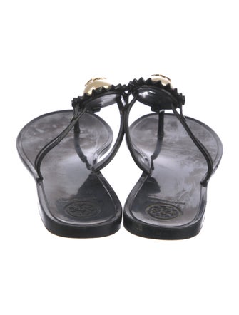 Tory Burch Rubber T-Strap Sandals