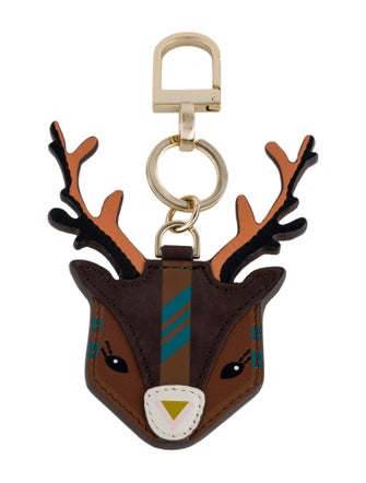 Tory Burch Patterned Leather Keychain