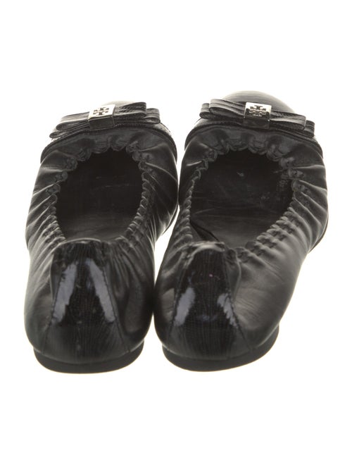 Tory Burch Leather Bow Accents Ballet Flats