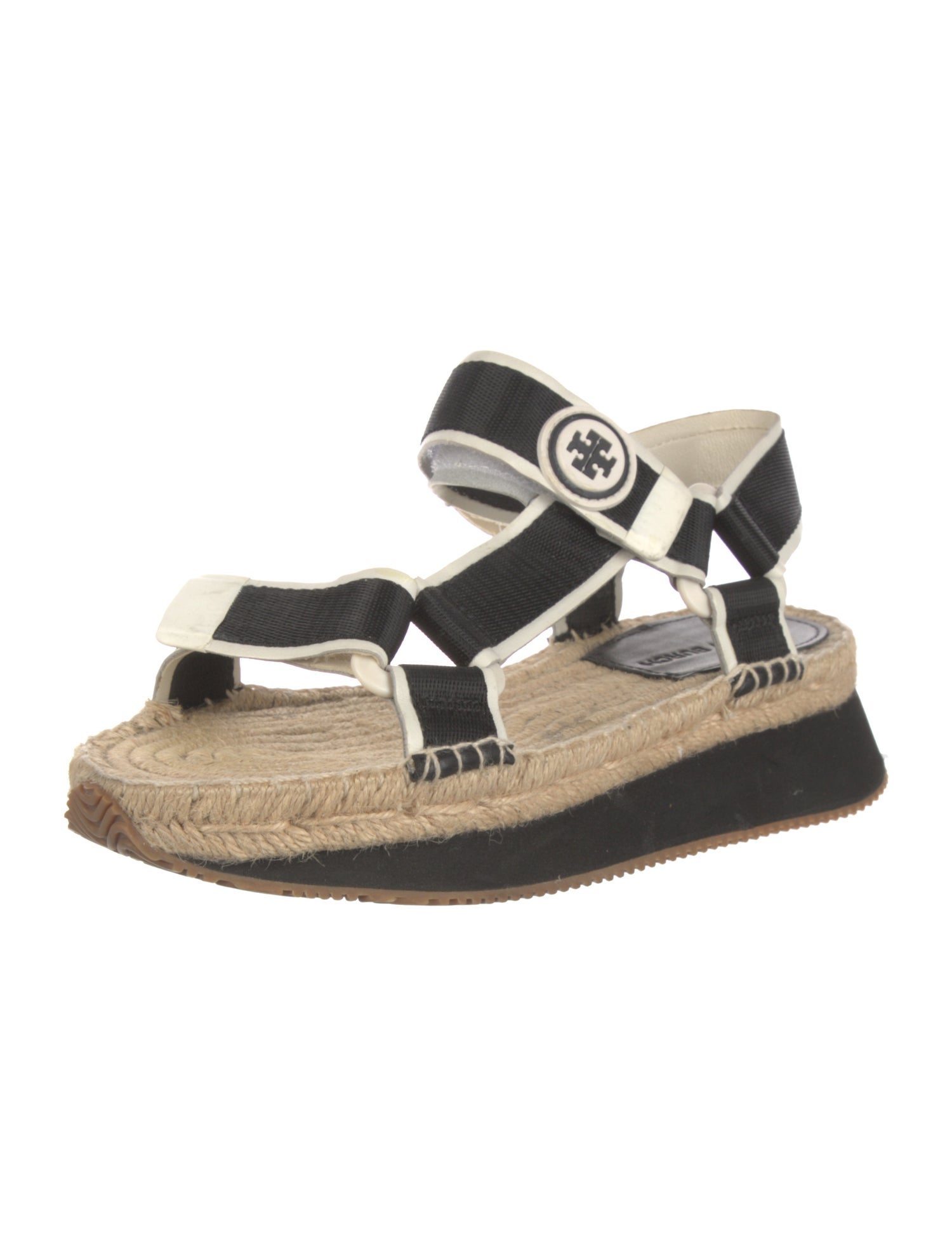 Tory Burch Jute Colorblock Pattern Espadrilles
