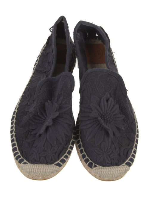 Tory Burch Mesh Embroidered Accent Espadrilles