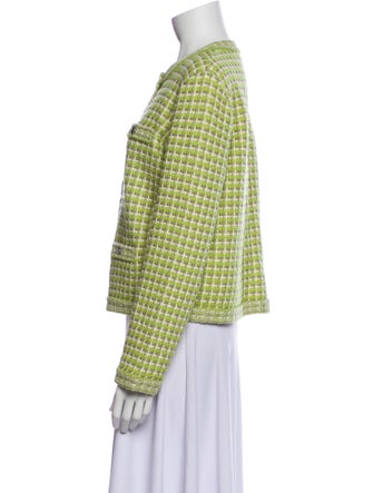 Tory Burch Wool Plaid Print Jacket