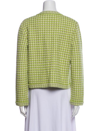 Tory Burch Wool Plaid Print Jacket