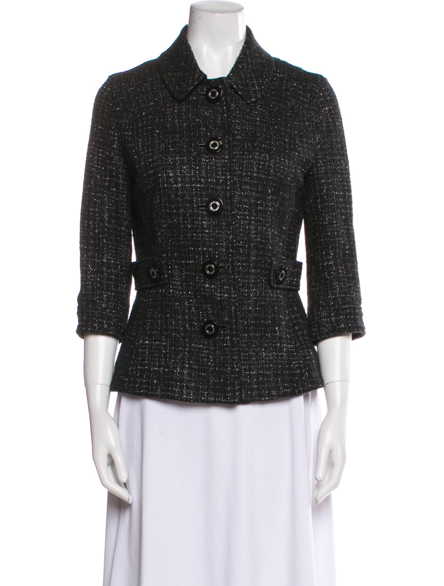 Tory Burch Nylon Tweed Pattern Jacket