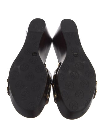 Tory Burch Patent Leather Studded Accents Slides