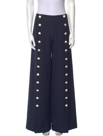 Tory Burch Polka Dot Print Wide Leg Pants