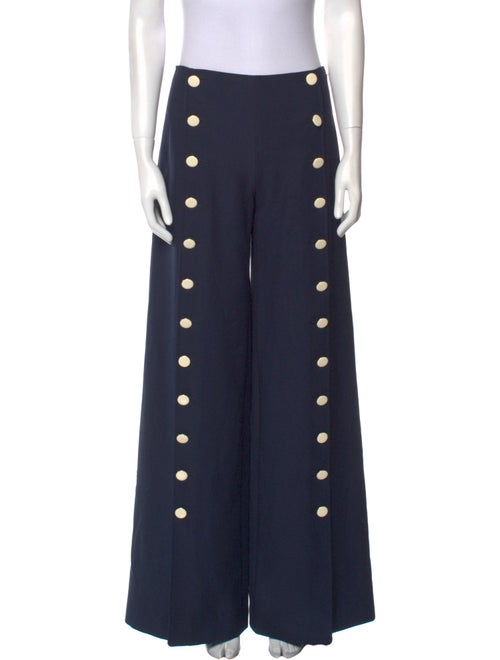 Tory Burch Polka Dot Print Wide Leg Pants