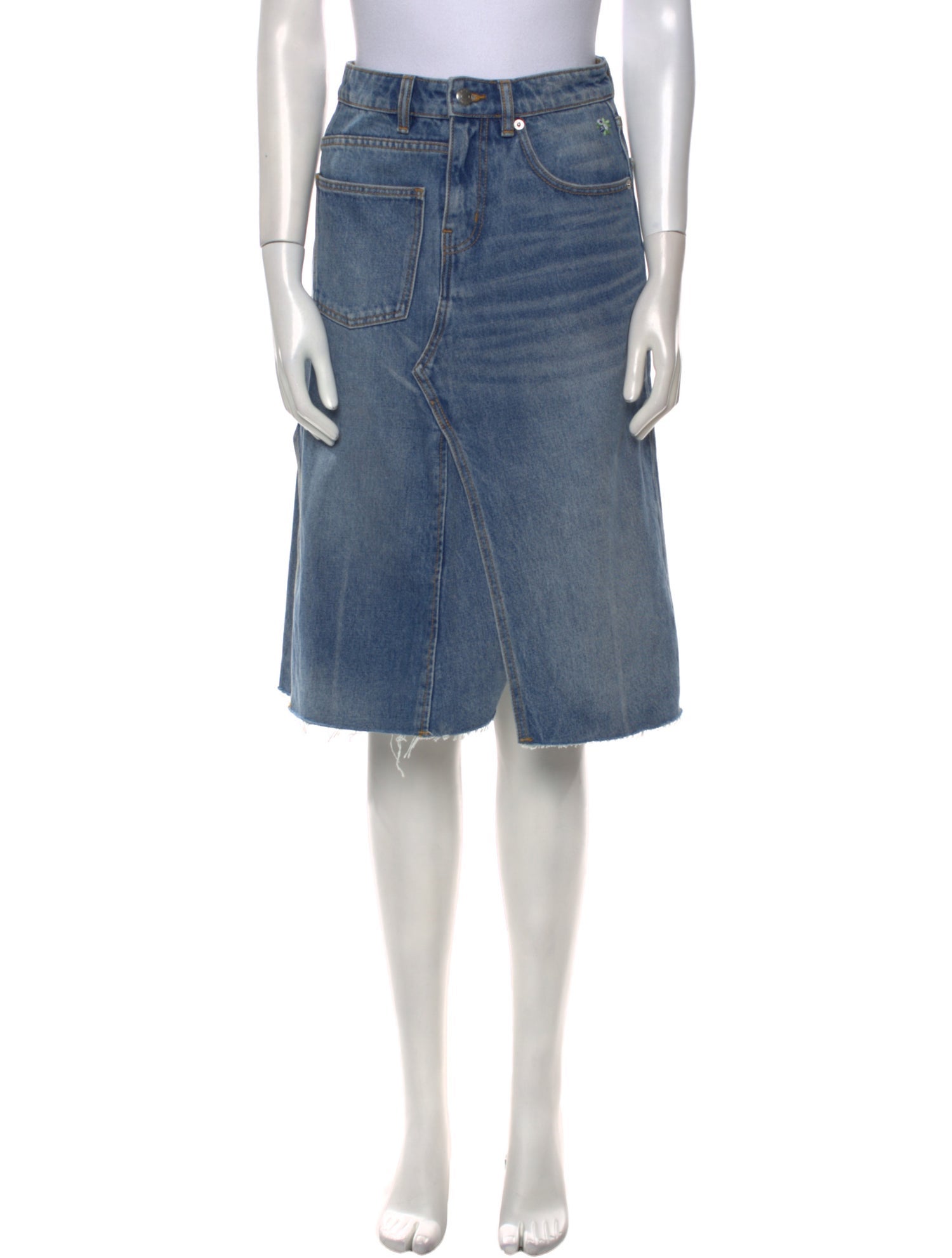 Tory Burch Embroidered Accent Knee-Length Skirt