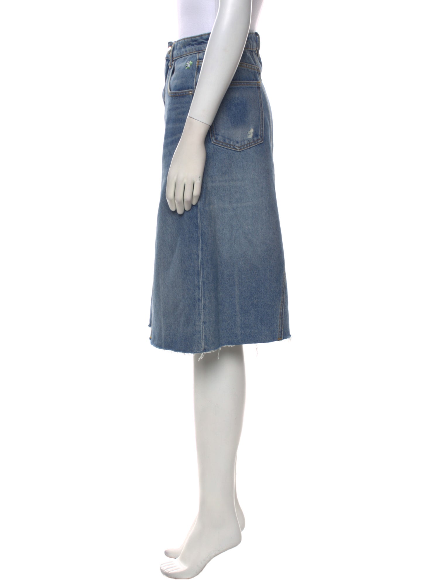 Tory Burch Embroidered Accent Knee-Length Skirt