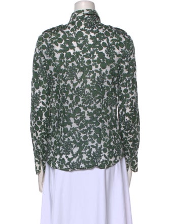 Tory Burch Printed Mock Neck Blouse