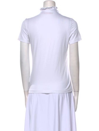 Tory Burch Mock Neck Short Sleeve Polo