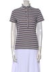 Tory Burch Striped Mock Neck Polo